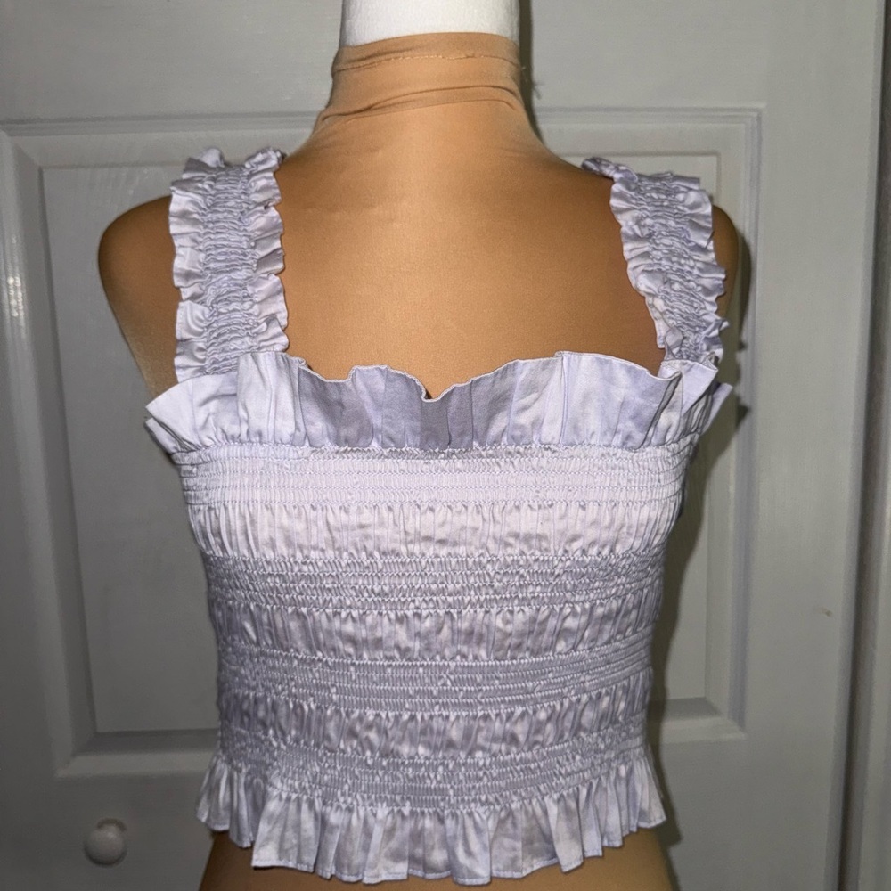 Rebecca Taylor‎ Cotton Smock Top in Sky  Size XS NWOT